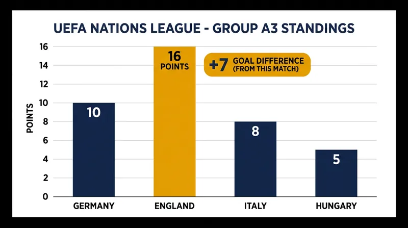 England moved to six points in Group A3, keeping pace with group leaders Spain.