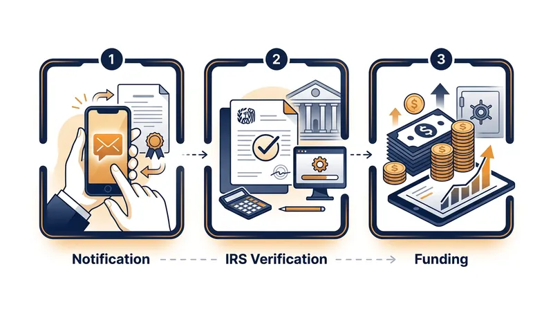 Parents must navigate a multi-step IRS verification process to activate the dormant accounts.