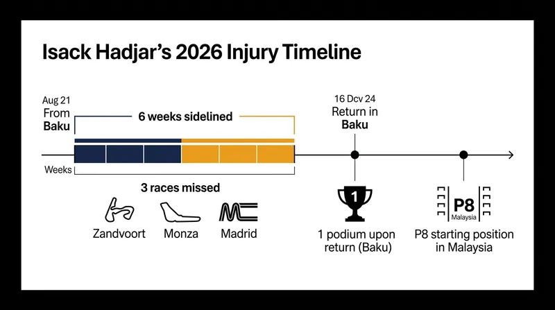 Hadjar's road back to the Formula 1 grid.