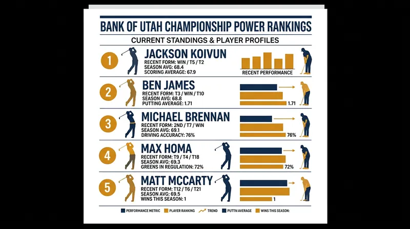 Jackson Koivun and Ben James headline the form guide heading into the Bank of Utah Championship.