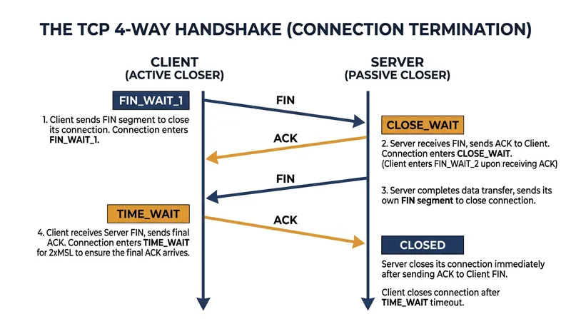 The side that initiates the connection closure must hold the socket in TIME_WAIT to ensure the final acknowledgment is received.