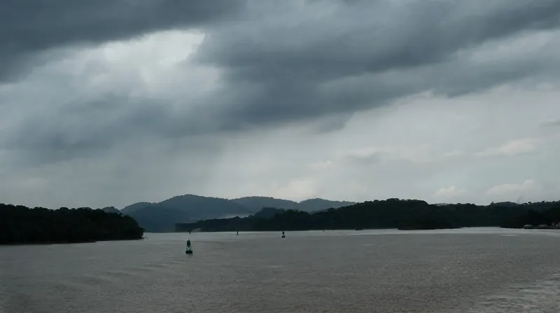 Gatun Lake serves as both the navigational channel for the canal and the primary drinking water reservoir for Panama City.