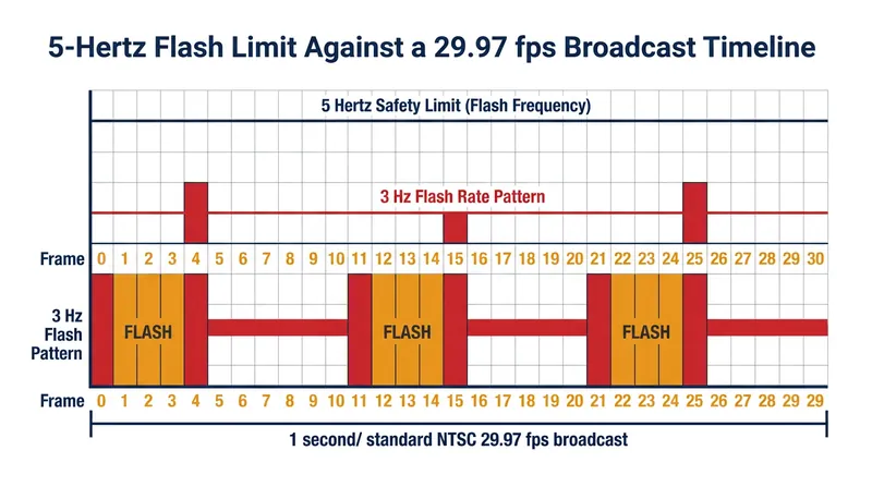 Automated testing software flags any alternating sequence faster than one change every 10 frames.