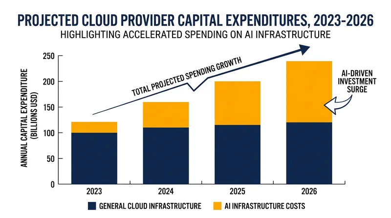 Capital expenditure among major cloud providers has surged as companies race to secure artificial intelligence hardware.