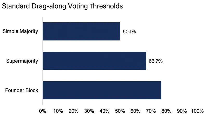 Institutional investors often negotiate supermajority thresholds to prevent premature sales.