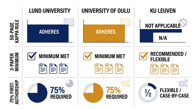 Universities enforce strict mathematical thresholds to guarantee doctoral independence.