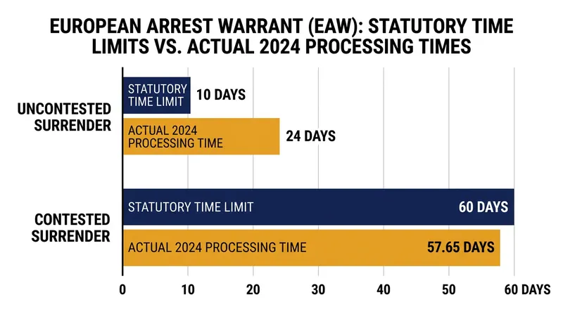 While contested cases remain within statutory limits, uncontested surrenders currently take 240 percent of their mandated time.