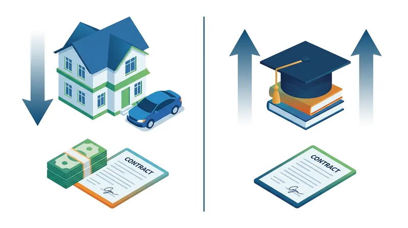 Unlike physical assets, human capital cannot be seized by a lender in the event of a default.