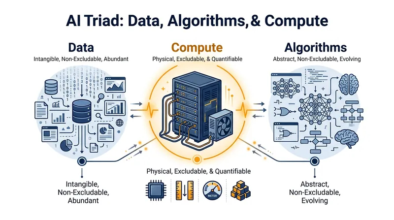 Unlike data and algorithms, compute is a physical resource that can be explicitly monitored and restricted.