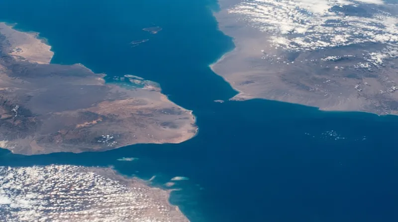 Approximately 7 percent of global seaborne oil output passes through the Bab el-Mandeb Strait.