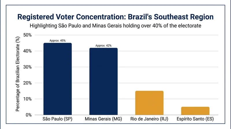 São Paulo and Minas Gerais account for more than 40 percent of Brazil's 156 million registered voters.