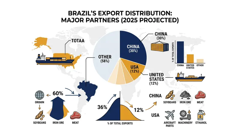 China remains Brazil's largest trading partner, absorbing approximately 30 percent of its total exports in 2025.