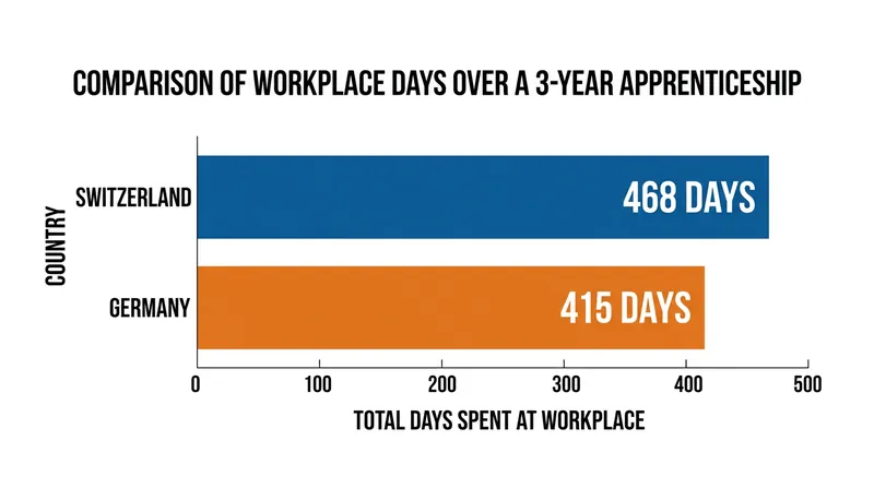 Swiss apprentices spend more total days on the job, providing more opportunities to generate value for the firm.