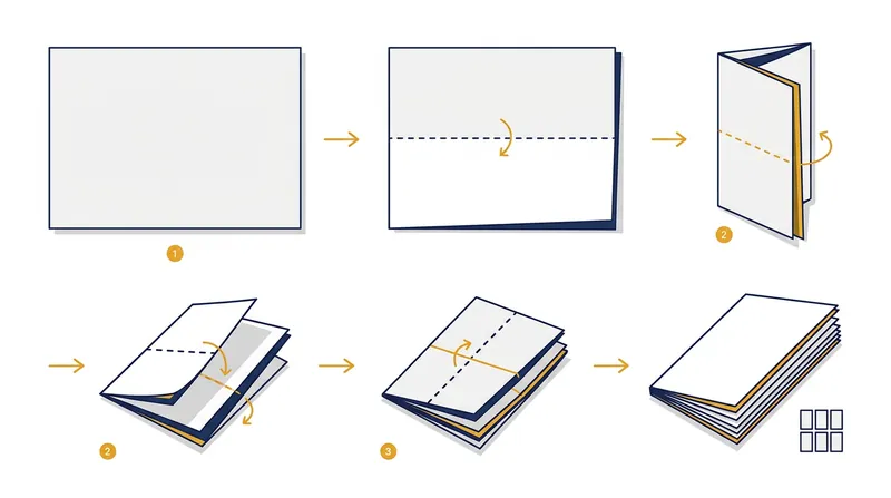 A single sheet of paper folded three times yields a 16-page signature.