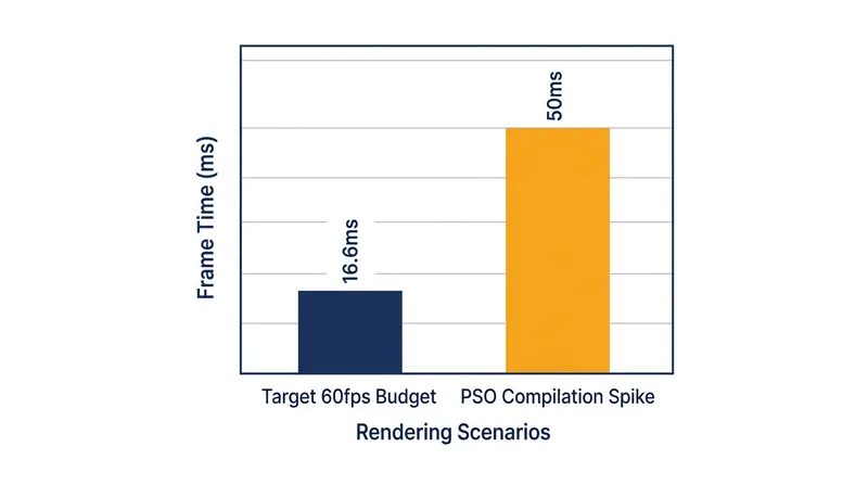 A synchronous PSO compilation mathematically guarantees a dropped frame at 60fps.