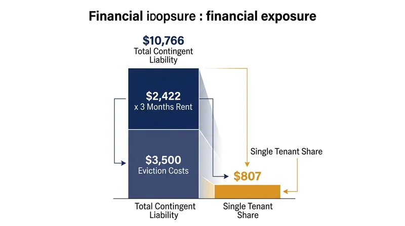 A tenant's financial exposure under joint liability far exceeds their agreed-upon monthly share.