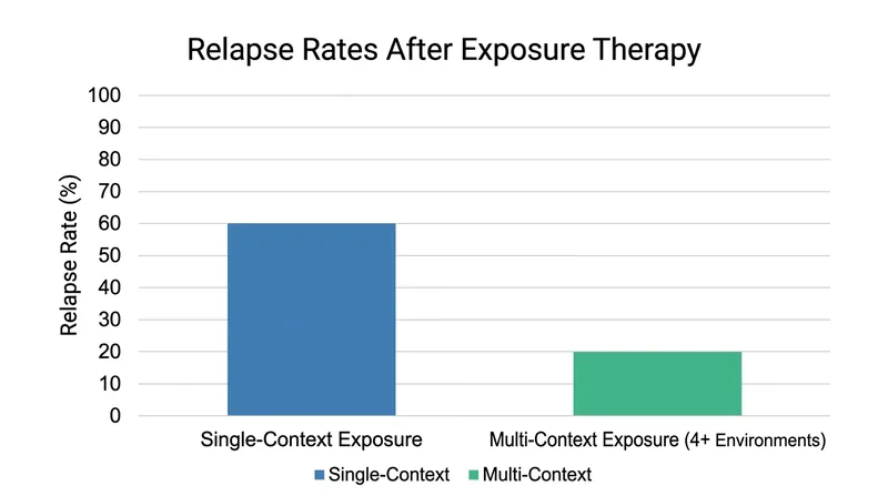 Varying the context of exposure therapy significantly reduces the rate of fear renewal.