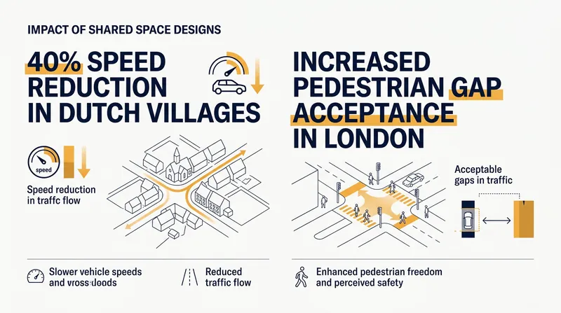 Data from international implementations shows consistent reductions in vehicle speeds and increased pedestrian confidence.