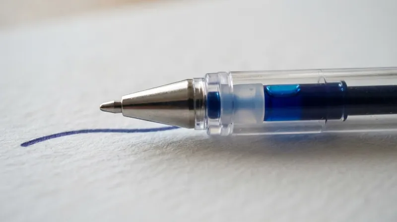 Illustration: A clear follower gel seals the back of the cartridge, preventing the water-based ink from drying out or leaking.