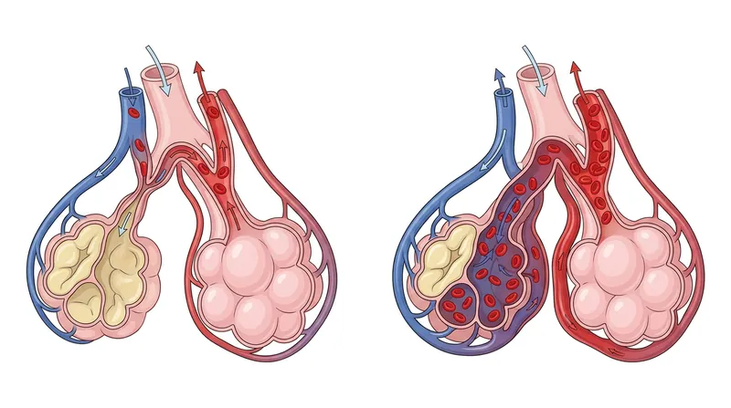High-flow oxygen reverses the lung's protective vasoconstriction, sending blood to damaged areas where it cannot unload carbon dioxide.