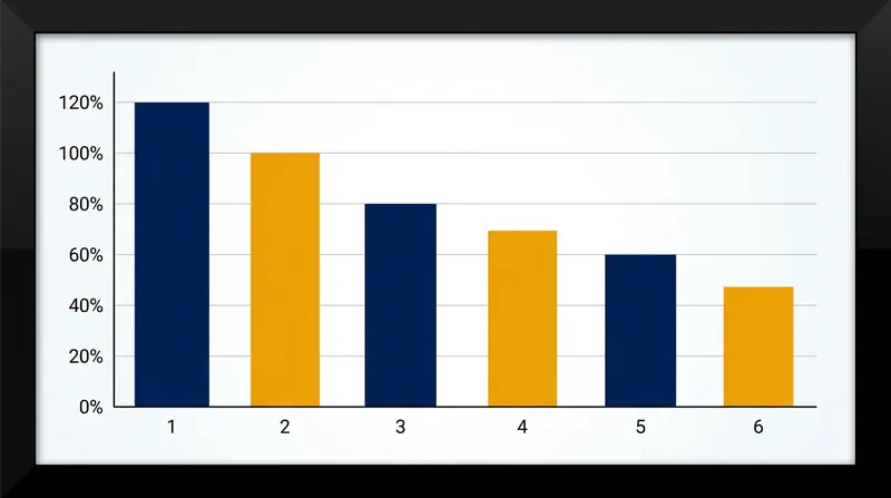 The household filling the sixth vacancy in a moving chain earns roughly 45 percent less than the household that moved into the new building.