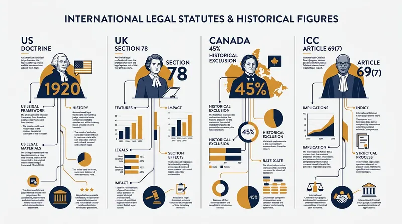 Key statutes and historical metrics defining the global approach to tainted evidence.