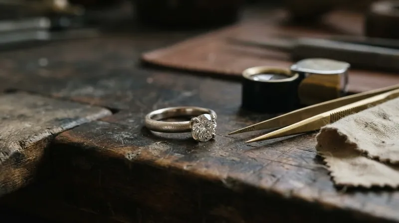 Illustration: Electroplating deposits a fresh layer of rhodium onto the jewelry, restoring its mirror-like white finish.