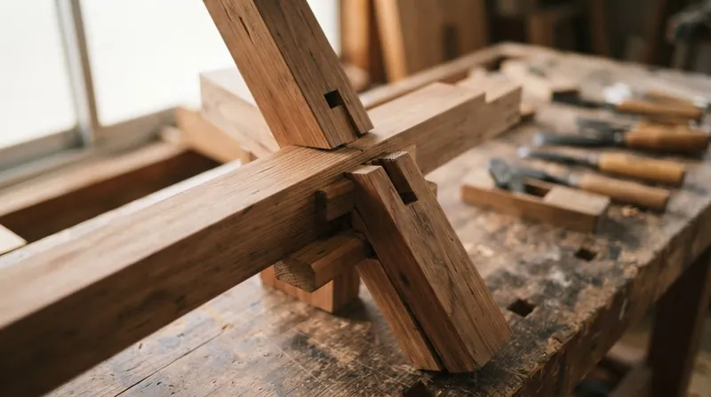 Illustration: Master carpenters engineered these complex joints to retain a crucial degree of play, preventing the wood from snapping under shear stress.