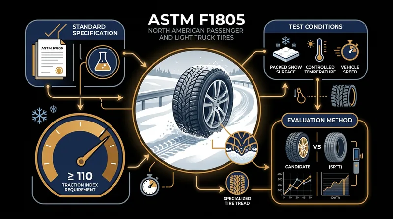 The North American equivalent to UNECE Regulation 117 requires a 10% improvement in spin traction over a reference tire.