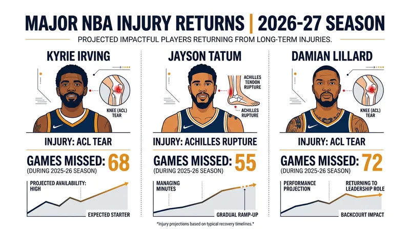Several top-tier players have been fully cleared for the upcoming season after devastating lower-body injuries.