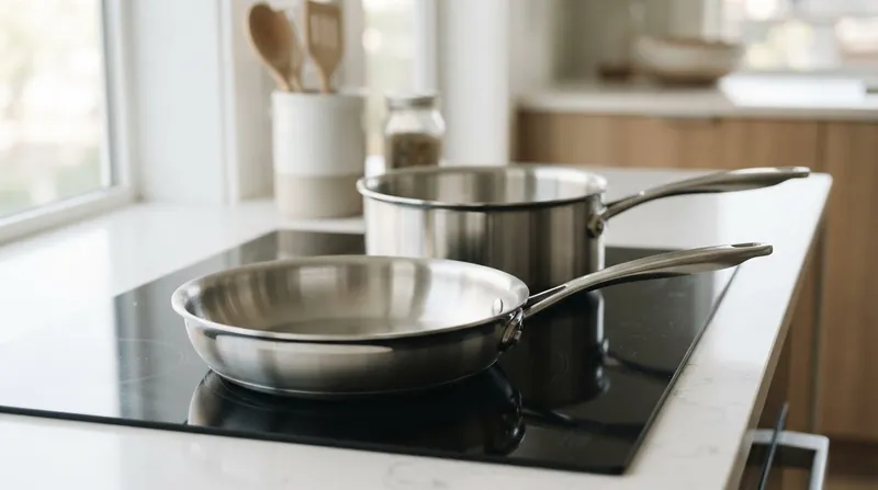 Illustration: Induction cooktops transfer energy exclusively through the base, magnifying the differences in cookware construction.