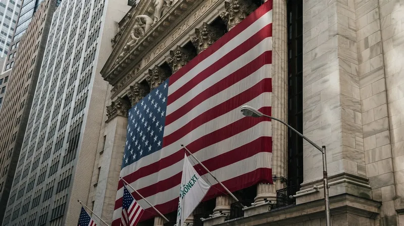 Traders on the New York Stock Exchange floor looking at terminal screens displaying order imbalances.