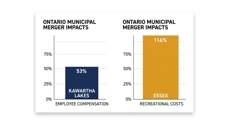 Data from Ontario's forced amalgamations shows massive spikes in both payroll and service costs.
