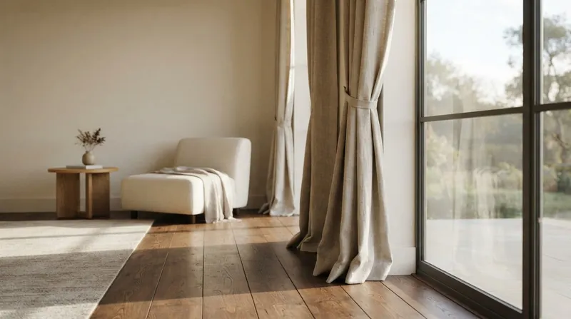 Illustration: Thermal imaging reveals how unsealed curtains dump chilled air directly onto the floorboards.