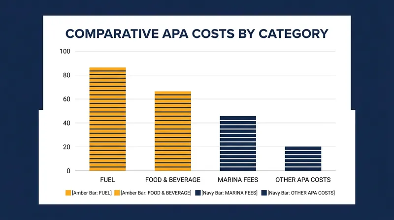 Fuel and premium marina berths typically consume the largest portion of the APA budget.