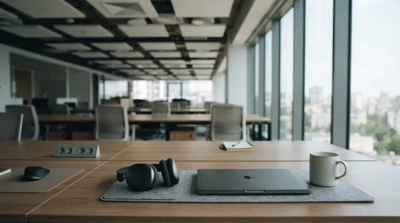 Illustration: The constant visibility of an open environment imposes a severe cognitive tax on workers attempting complex tasks.
