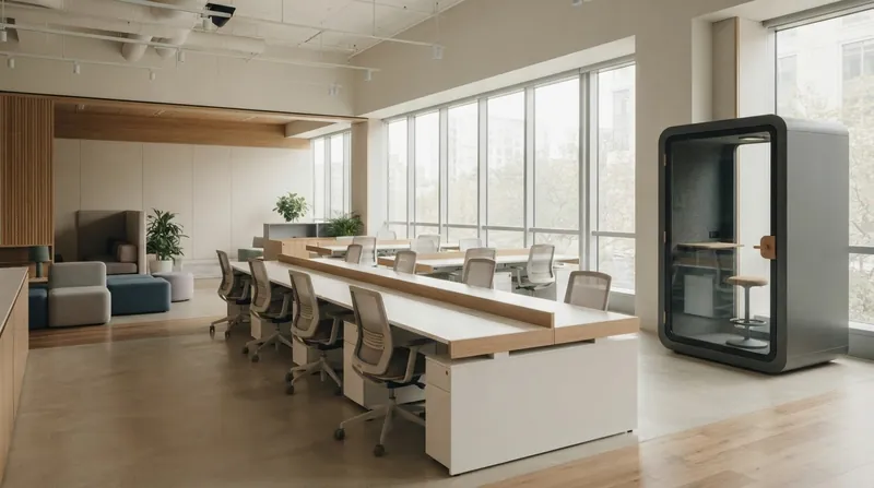 Illustration: Companies are increasingly retrofitting open spaces with enclosed pods to restore the boundaries employees require.