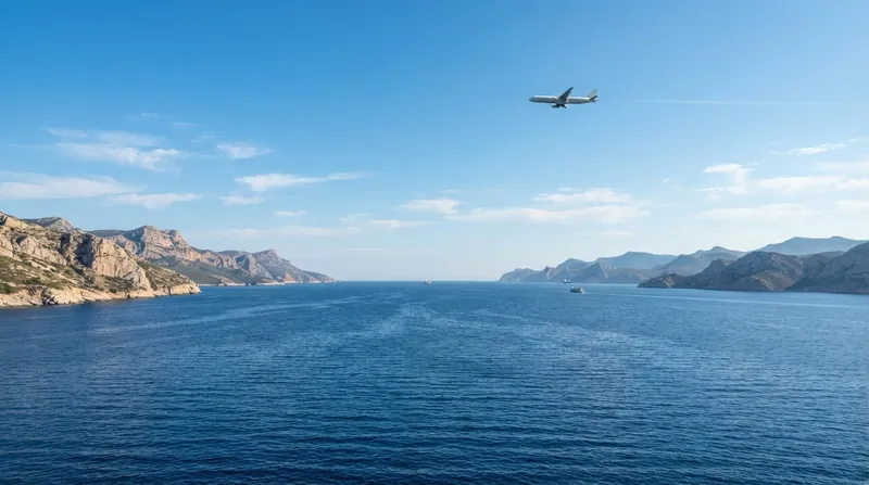 Illustration: Foreign aircraft enjoy an unrestricted right of overflight through the airspace above international straits.