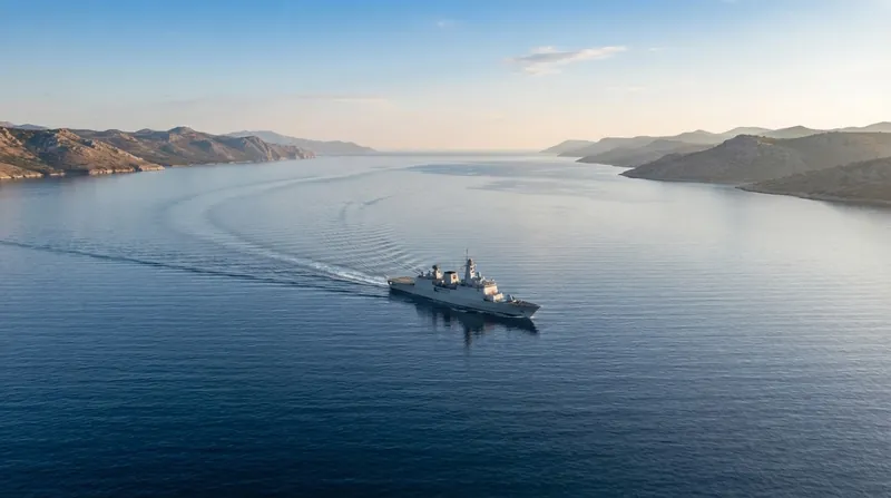 Illustration: Naval task forces can maintain defensive formation steaming while transiting international straits under their normal mode of operation.