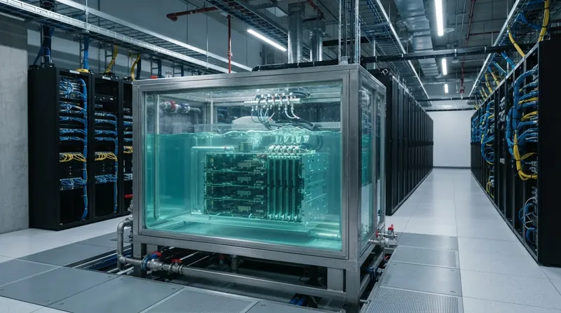 Illustration: Engineers are increasingly deploying liquid immersion cooling to reduce the massive water footprint of traditional evaporative systems.