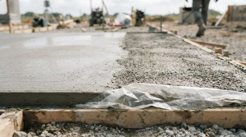 Illustration: Surface scaling occurs when the top layer of concrete dries out before the calcium silicate hydrate matrix can form.
