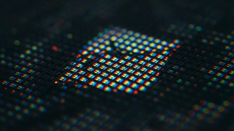 Illustration: Lowering the continuous current exposes microscopic variances in the silicon backplane, resulting in a blotchy texture known as mura.