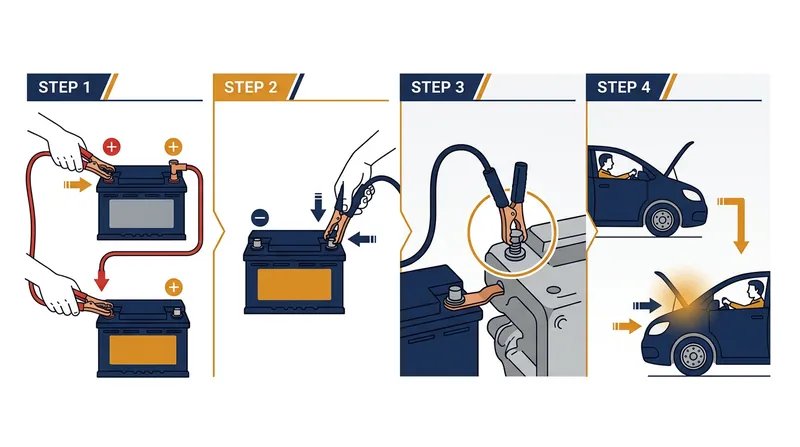 The SAE-standardized connection sequence isolates the final spark from the battery's vent caps.