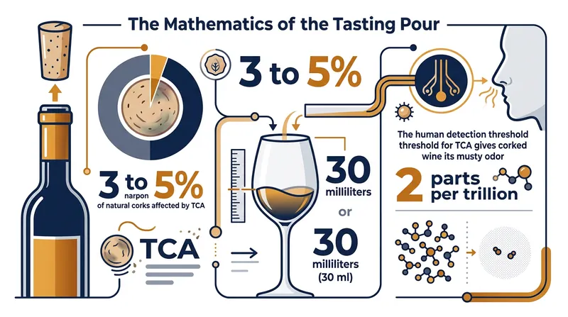 The chemical sensitivity of the human palate makes the one-ounce pour a highly effective diagnostic tool.