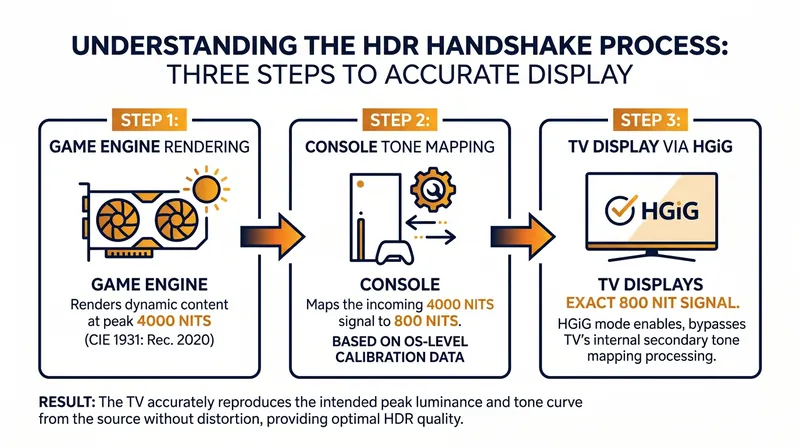 HGiG allows the console to handle all tone mapping math, sending a perfectly optimized signal to the display.