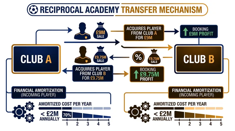Reciprocal transfers allow two clubs to instantly generate massive accounting profit while spreading the incoming costs over five years.