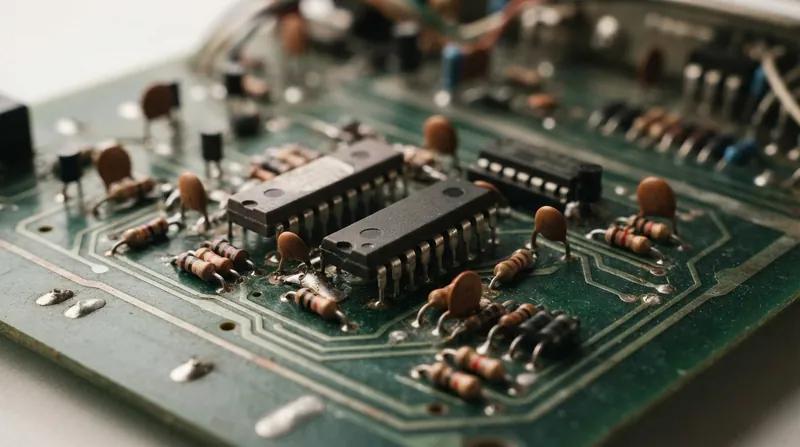 Illustration: Before microprocessors, minimizing gate count was critical for reducing the physical size and power draw of computers.