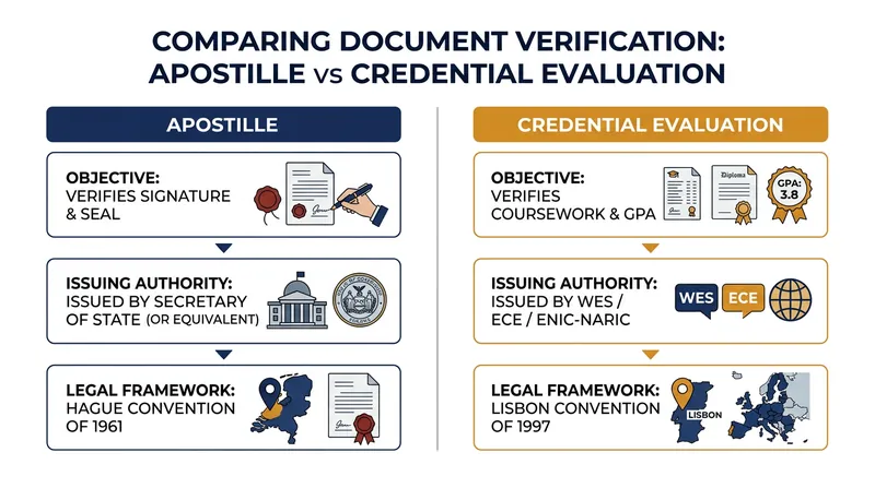 The verification gap: how legal authentication differs from academic recognition.