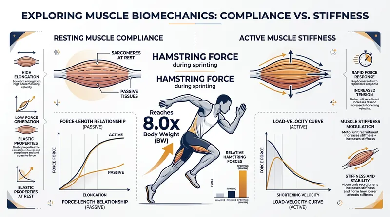 Active muscle stiffness is dictated by cross-bridges, overriding the passive flexibility gained from static stretching.