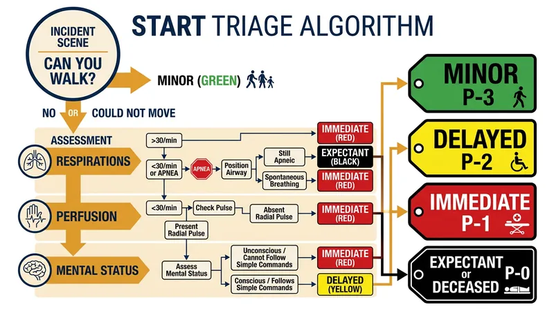 The START triage protocol forces first responders to evaluate every victim in 60 seconds or less.
